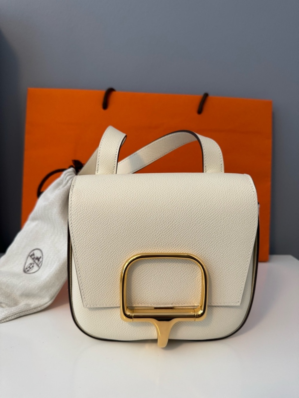 Hermes Della Cavalleria Bag Stamp B Nata Gold NWT
